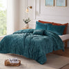 Intelligent Design Velvet Comforter Set with Throw Pillow