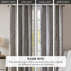 SunSmart Knitted Jacquard Damask Total Blackout Grommet Top Curtain Panel