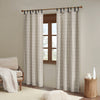 Madison Park Plaid Faux Leather Tab Top Curtain Panel with Fleece Lining