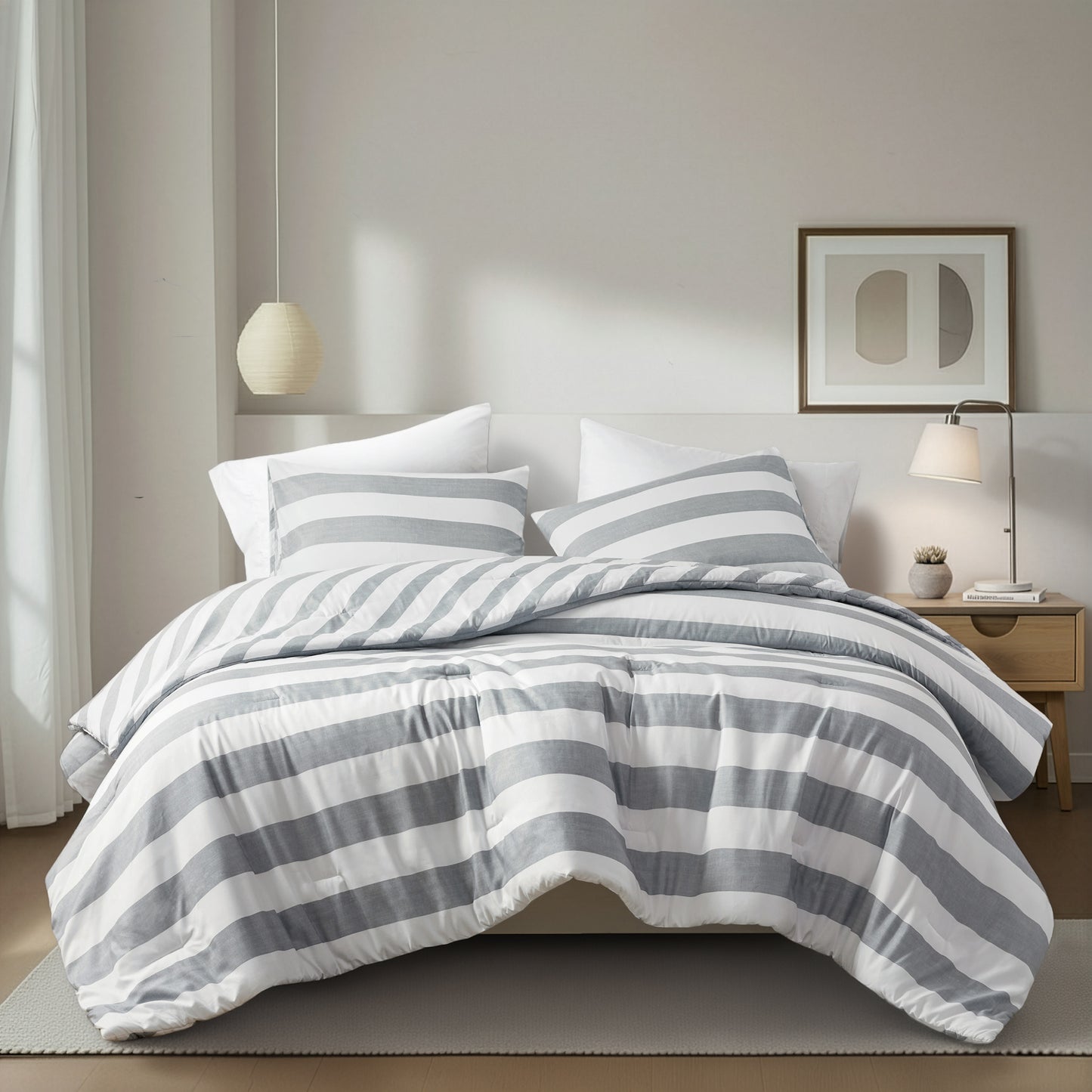 Regency Heights Echo Stripe Textured Print Comforter Set