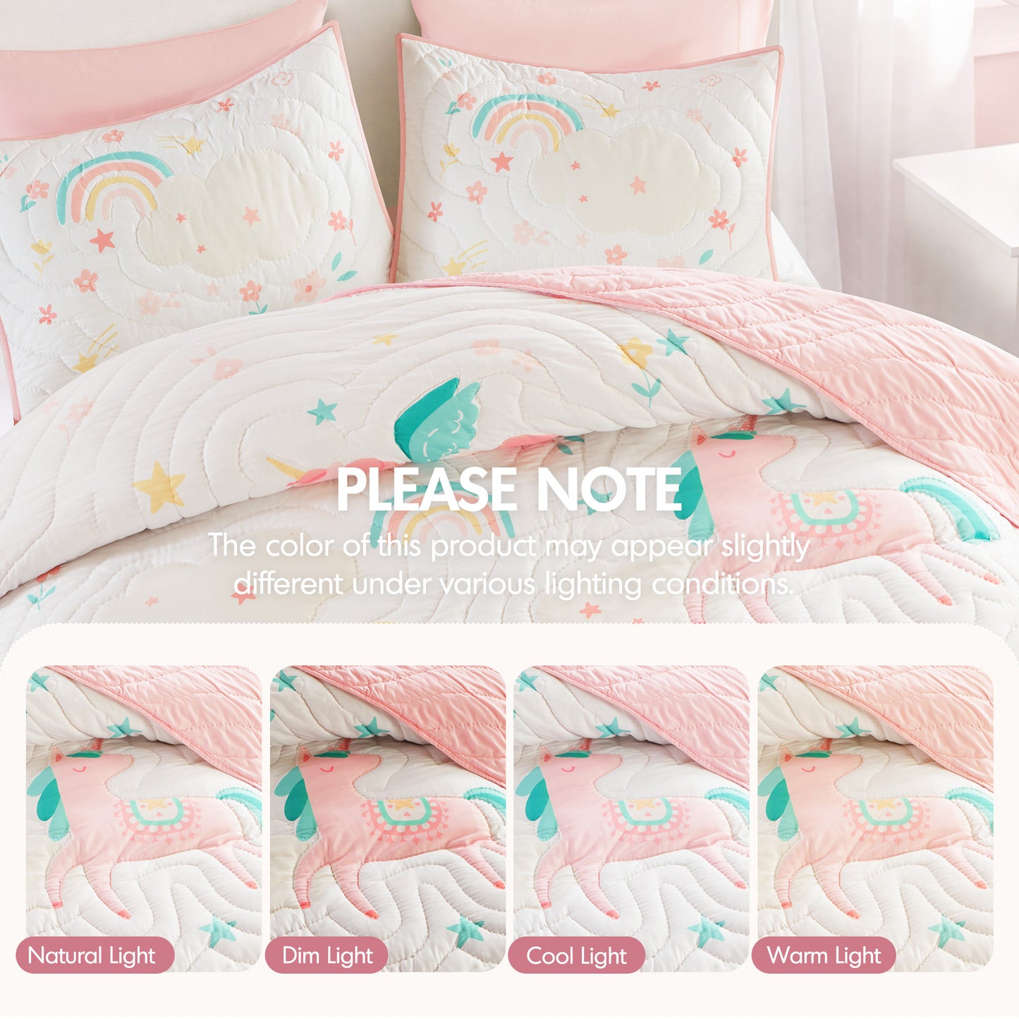 Intelligent Design Kids Unicorn Dream 5PCS Quilt Set