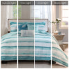 Madison Park 6 Piece Printed Quilt Set with Throw Pillows