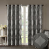 SunSmart Ogee Knitted Jacquard Total Blackout Curtain Panel