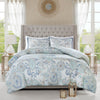 Madison Park 3 Piece Cotton Floral Printed Reversible Duvet Cover Set