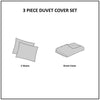 N Natori 3 Piece Oversized Reversible Seersucker Duvet Cover Mini Set