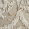Madison Park 3 piece Tufted Cotton Chenille Damask Duvet Cover Set