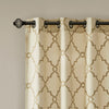 Madison Park Fretwork Print Grommet Top Window Curtain Panel
