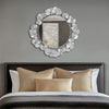 Martha Stewart Eden Silver Gingko Leaf Round Wall Mirror 30.5"