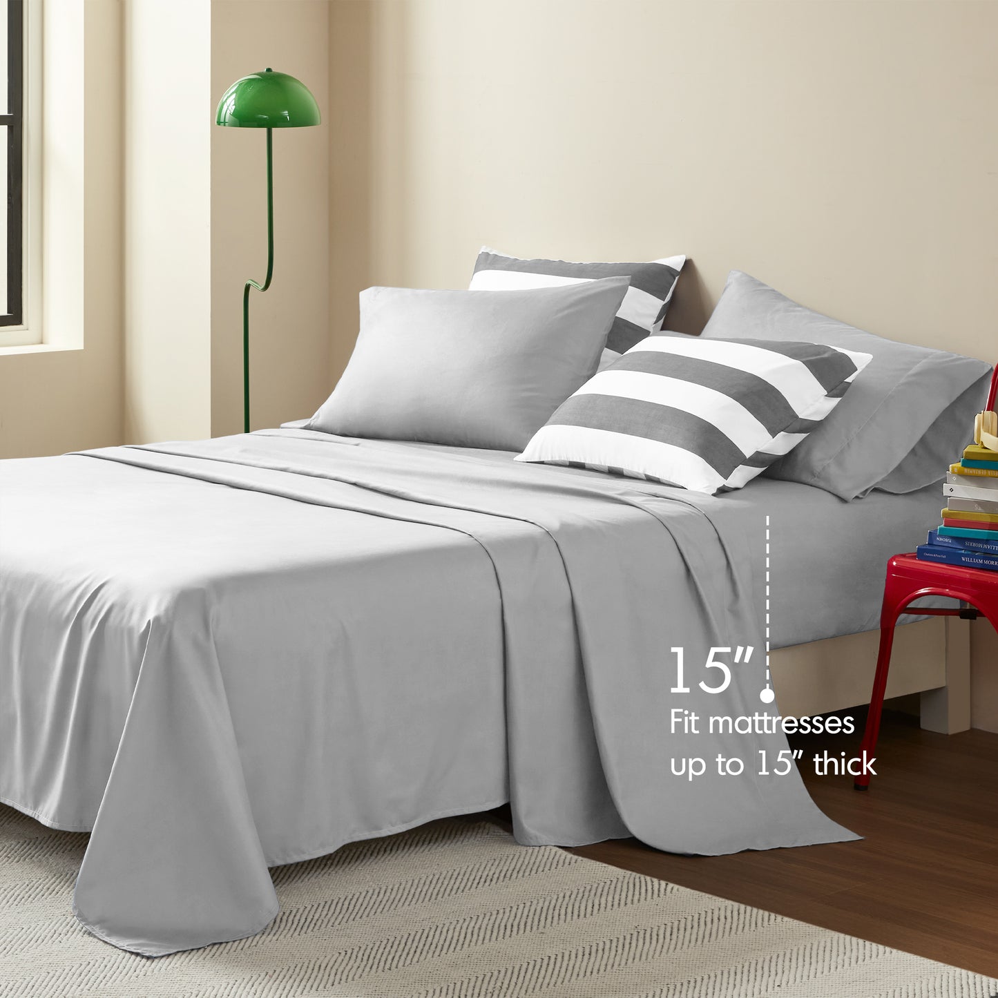 Echo Stripe Textured Print Comforter Set
