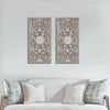Madison Park Botanical Panel Distressed Carved Wood 2-piece Wall Decor Set