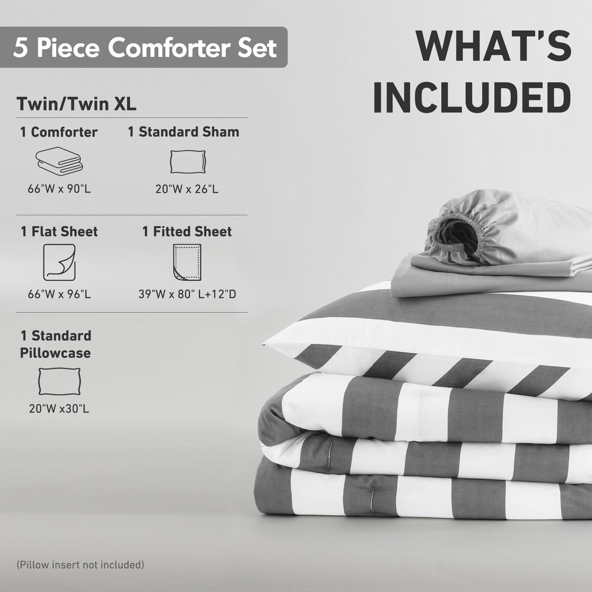 Regency Heights Echo Stripe Textured Print Comforter Set