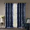 SunSmart Ogee Knitted Jacquard Total Blackout Curtain Panel