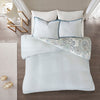 Madison Park 3 Piece Cotton Floral Printed Reversible Duvet Cover Set