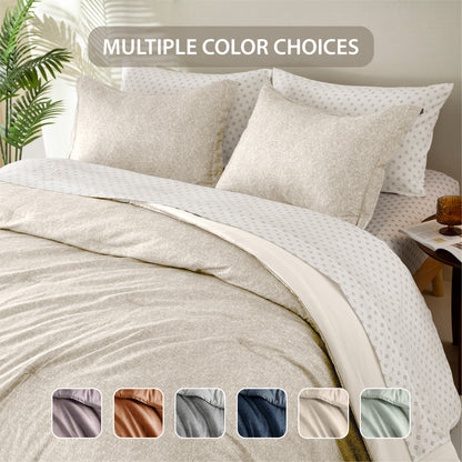 Regency Heights Camden Chambray Print Microfiber Comforter Set with Bed Sheets