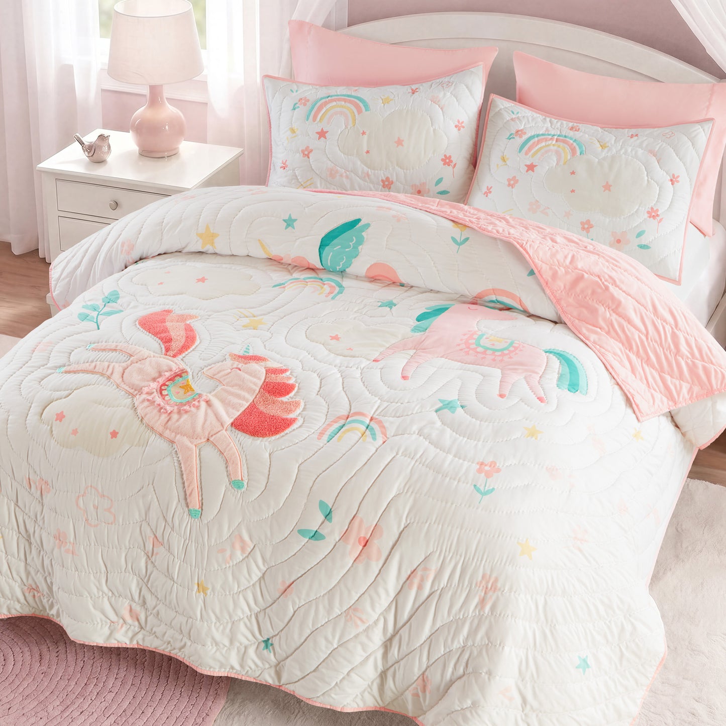 Intelligent Design Kids Unicorn Dream 5PCS Quilt Set