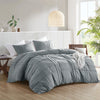 Comfort Spaces Soft Washed Pleated Duvet Cover Set