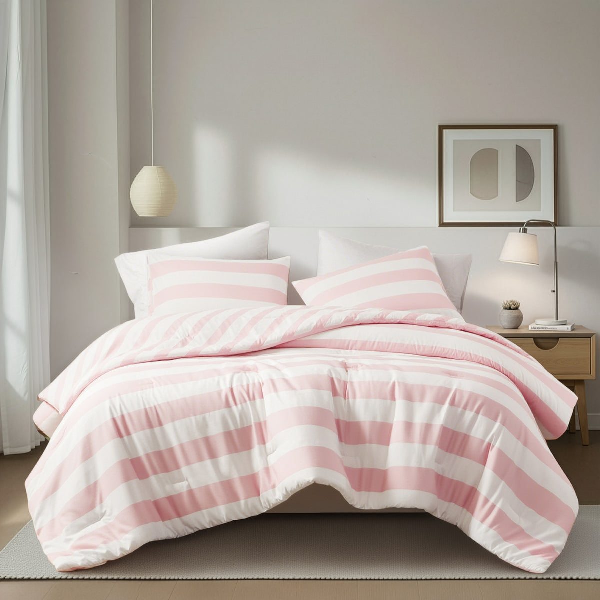 Regency Heights Echo Stripe Textured Print Comforter Set