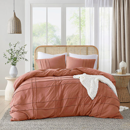 Parker Soft Washed Pleated Comforter Set