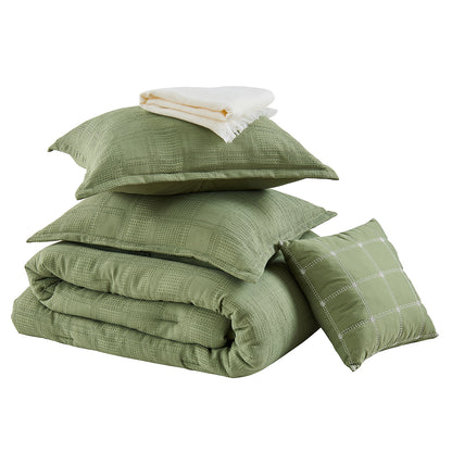 Regency Heights Tessa Waffle Weave Textured Comforter Set