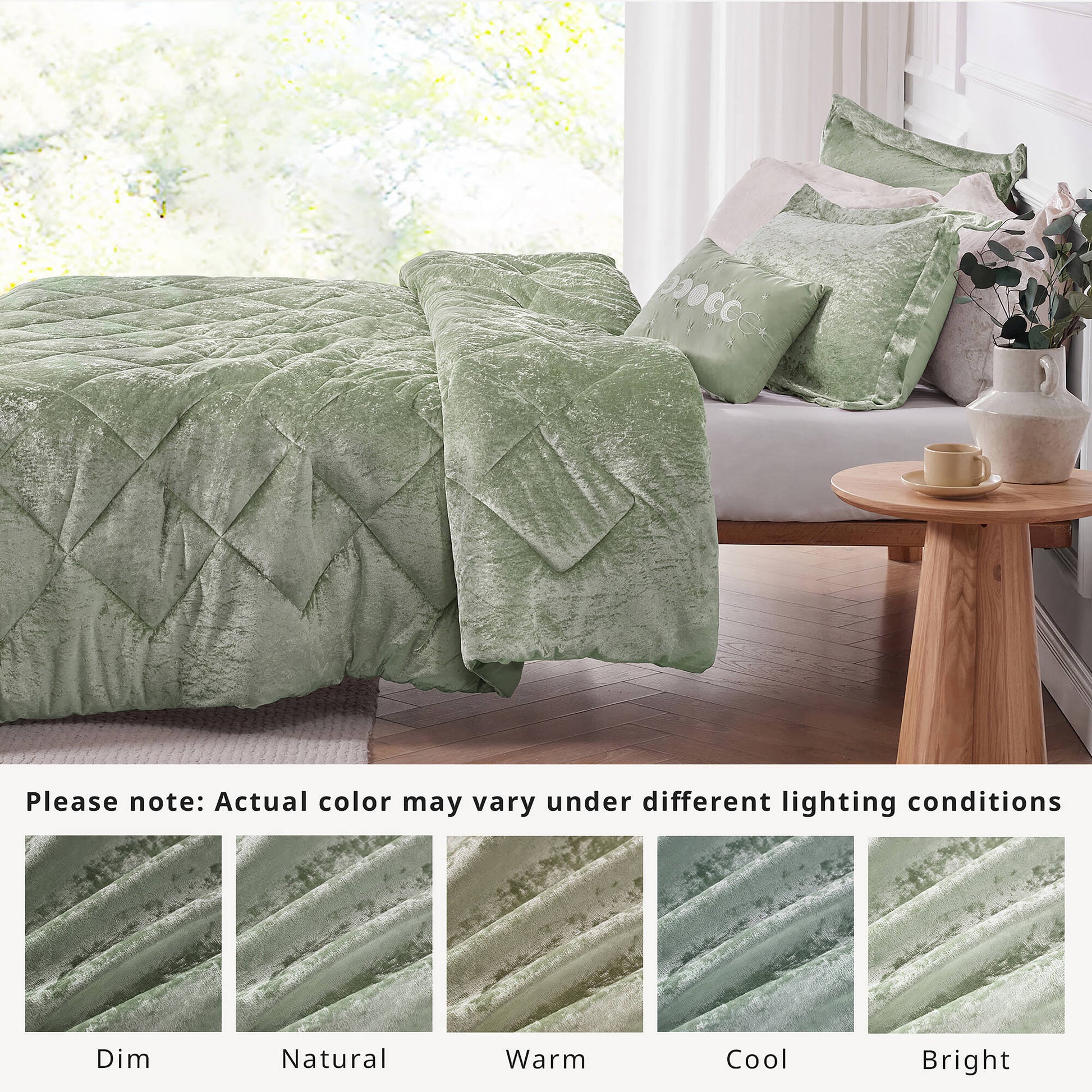 Intelligent Design Velvet Duvet Cover Set with Throw Pillow
