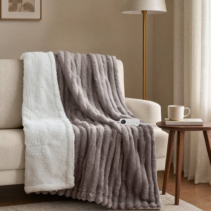Serta Heated Cord Plush Heated Throw