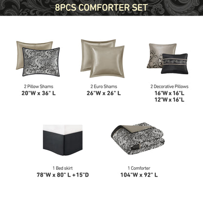 Regency Heights Bryson 8pcs Comforter Set