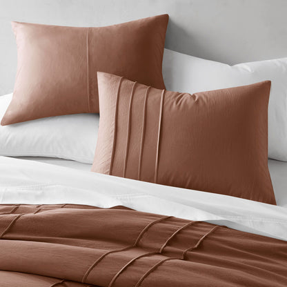 Parker Soft Washed Pleated Comforter Set