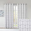 Intelligent Design Total Blackout Metallic Print Grommet Top Curtain Panel