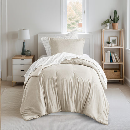 Regency Heights Camden Chambray Print Microfiber Comforter Set with Bed Sheets