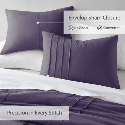 Parker Soft Washed Pleated Comforter Set