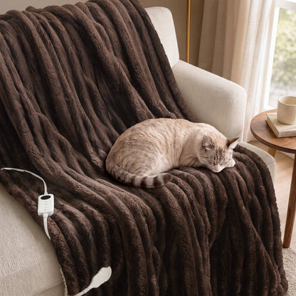 Serta Heated Cord Plush Heated Throw