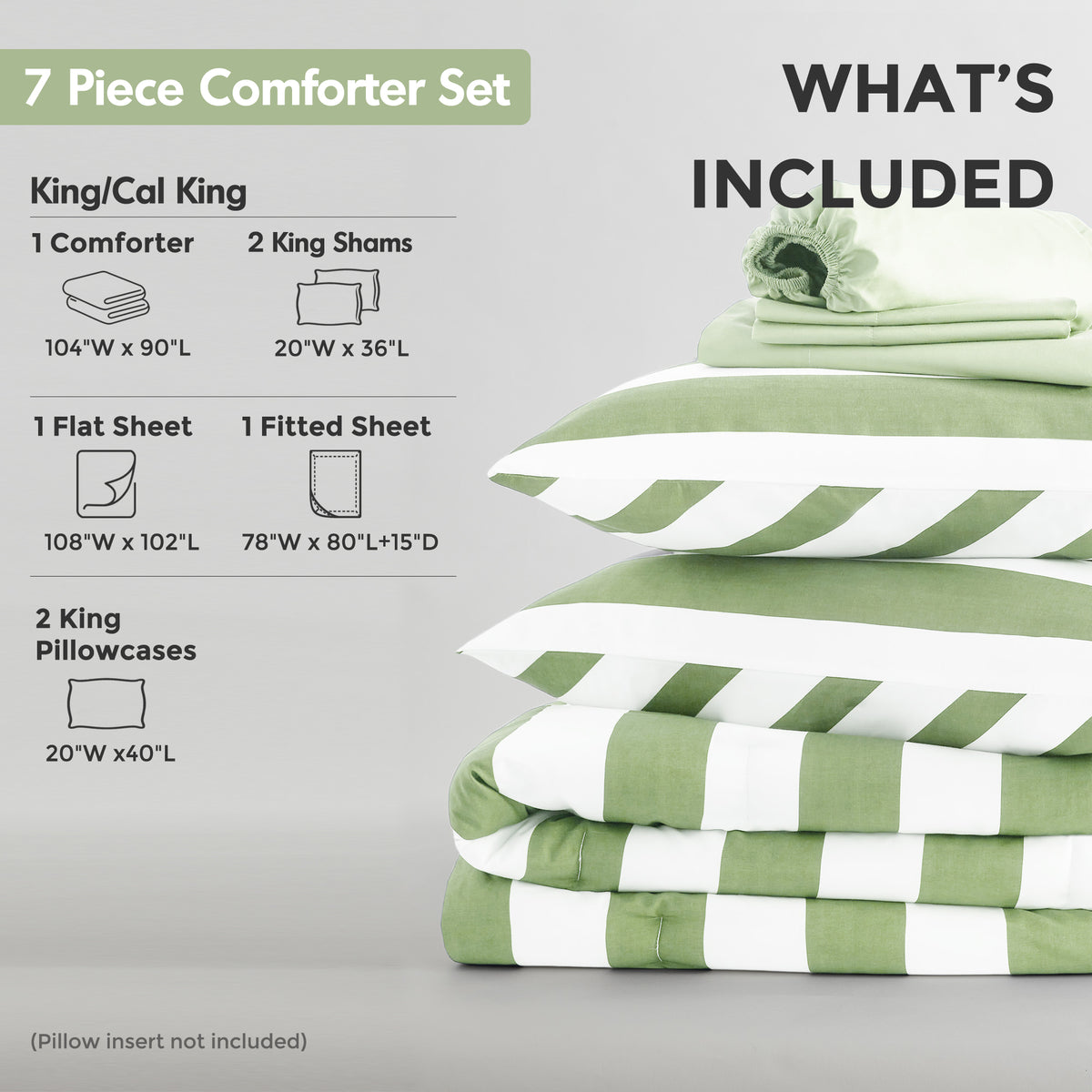 Regency Heights Echo Stripe Textured Print Comforter Set