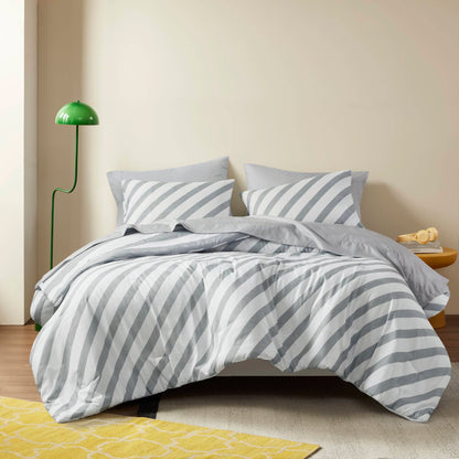 Regency Heights Echo Stripe Textured Print Comforter Set