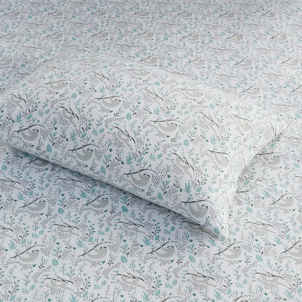Intelligent Design Cotton Flannel Printed Sheet Set