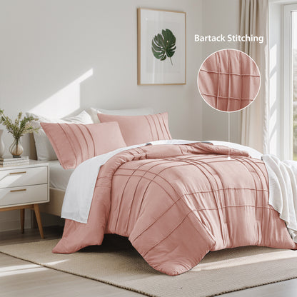 Parker Soft Washed Pleated Comforter Set