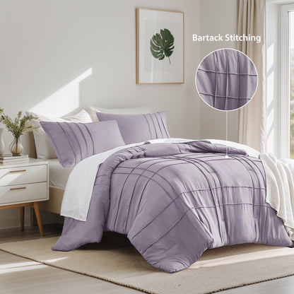 Parker Soft Washed Pleated Comforter Set