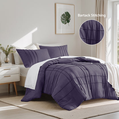 Parker Soft Washed Pleated Comforter Set