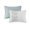 Madison Park 6 Piece Embroidered Quilt Set with Throw Pillows