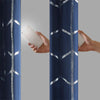 Intelligent Design Total Blackout Metallic Print Grommet Top Curtain Panel