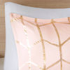 Intelligent Design Metallic Printed Comforter Set