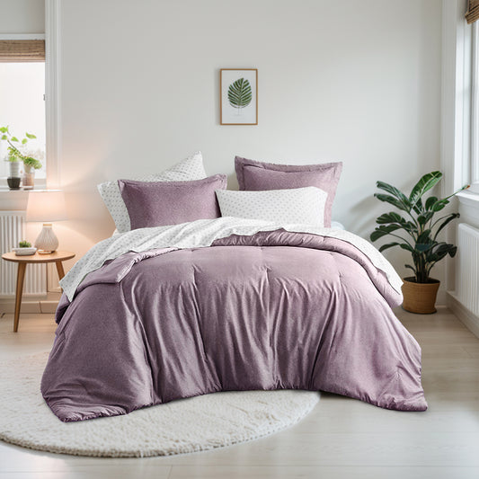 Regency Heights Camden Chambray Print Microfiber Comforter Set with Bed Sheets