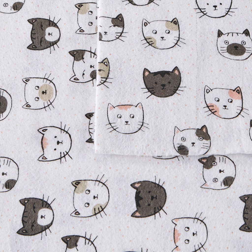 Intelligent Design Cotton Flannel Printed Sheet Set