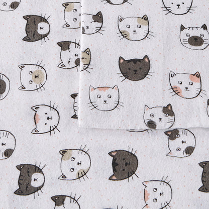 Intelligent Design Cotton Flannel Printed Sheet Set
