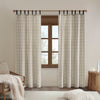 Madison Park Plaid Faux Leather Tab Top Curtain Panel with Fleece Lining