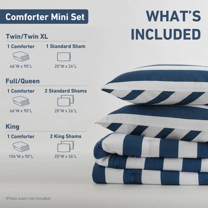 Regency Heights Echo Stripe Textured Print Comforter Set