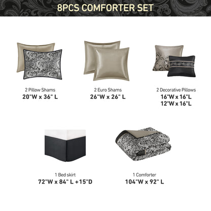 Regency Heights Bryson 8pcs Comforter Set
