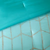 Intelligent Design Metallic Printed Comforter Set