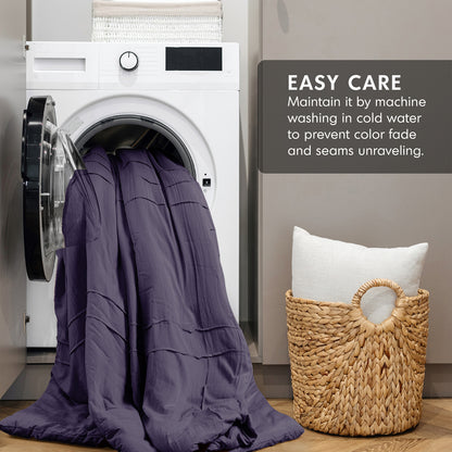 Parker Soft Washed Pleated Comforter Set