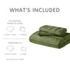 Comfort Spaces Soft Washed Pleated Duvet Cover Set
