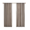 Madison Park Plaid Rod Pocket and Back Tab Curtain Panel with Fleece Lining